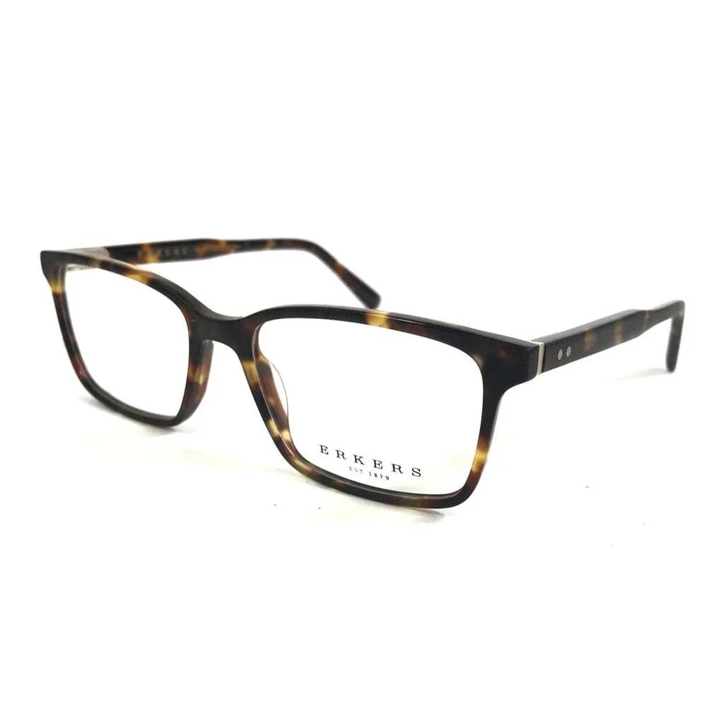 Erkers Eyeglasses Frames KIRKWOOD Matte Tortoise Rectangle Full Rim 49-17-142